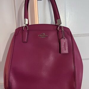 Coach Fuchsia Leather Shoulder Bag